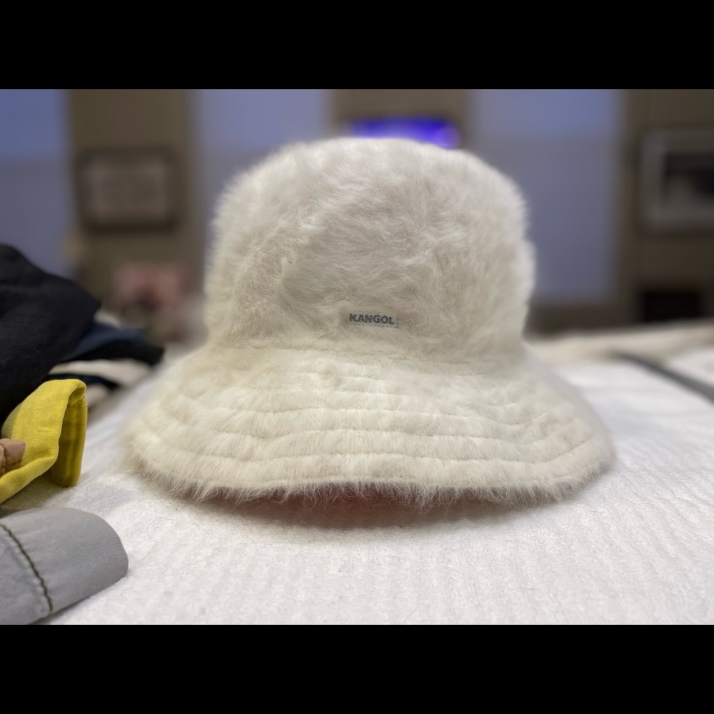KANGOL Blue Label Furgora Godfather Trilby In Ivory